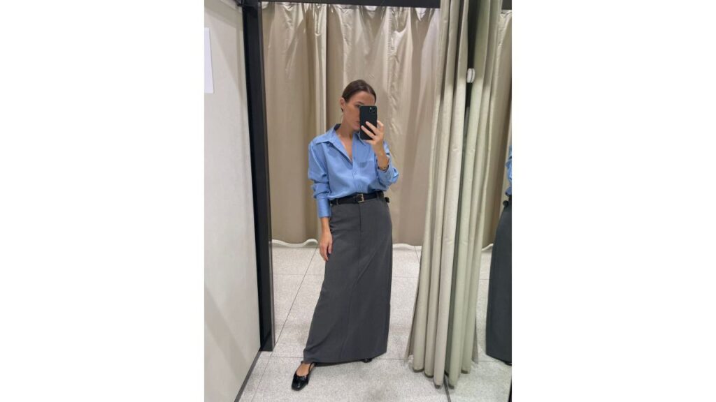 Принт «ромб» и рубашка-поло: стилист рассказала, что носить с юбкой – 15 идей