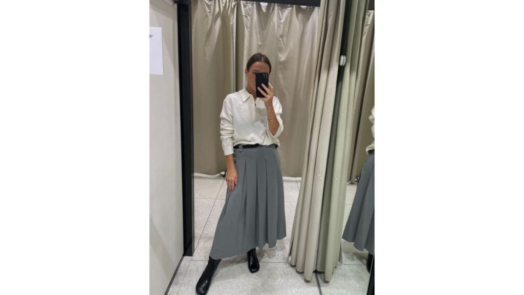 Принт «ромб» и рубашка-поло: стилист рассказала, что носить с юбкой – 15 идей