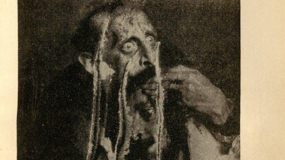 На картине остались глубокие надрезы. Фото: страница из книги Киплик Д. И. Техника живописи: Том III. Масляная живопись. 5-е издание; Ленинград, 1948