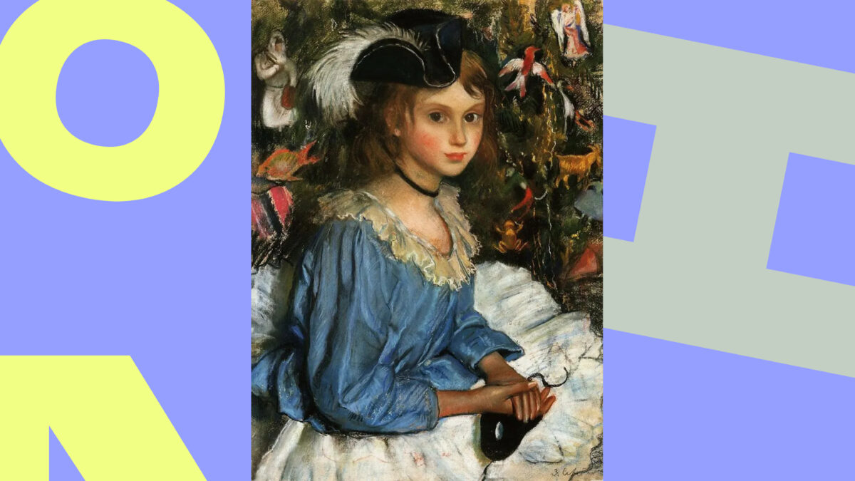 «Катя в голубом у ёлки» Зинаиды Серебряковой: что пережила семья девочки с этой новогодней картины?