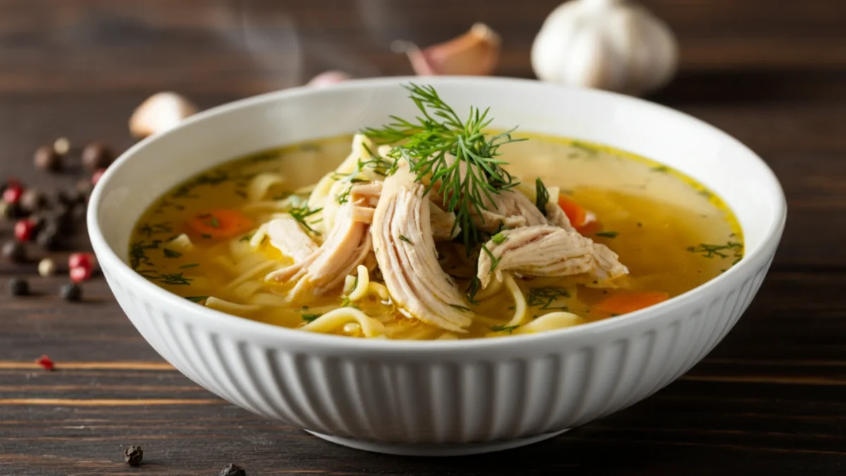 Ароматный куриный суп с лапшой: согревающий рецепт для всей семьи