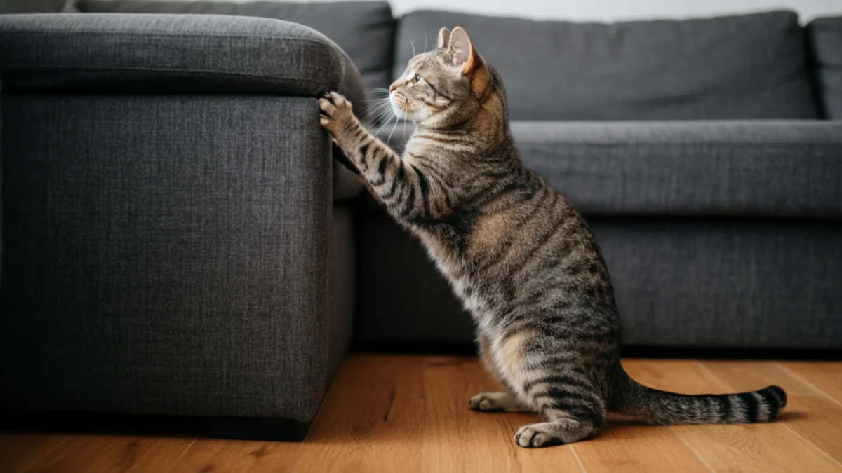 Что делать, если кошка портит мебель