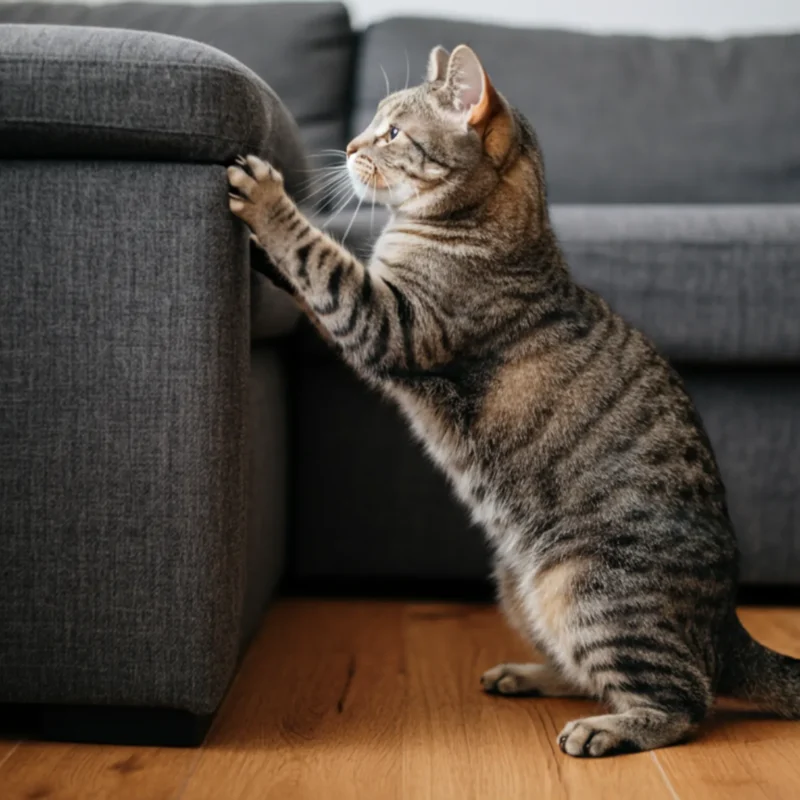 Что делать, если кошка портит мебель