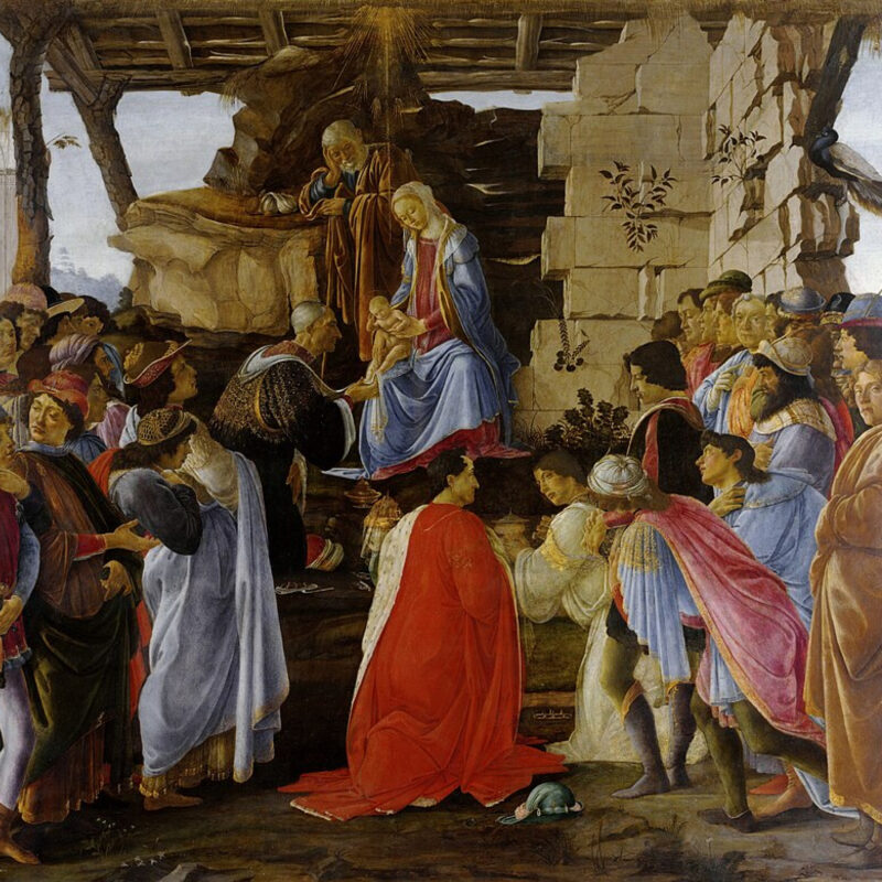 Сделал библейских персонажей модниками: что не так с картиной Боттичелли «Поклонение волхвов»