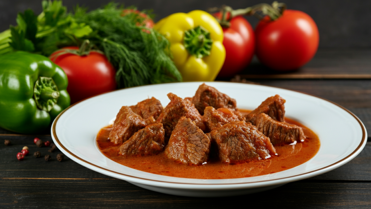 Гуляш из говядины с подливкой: тот самый вкус из детства