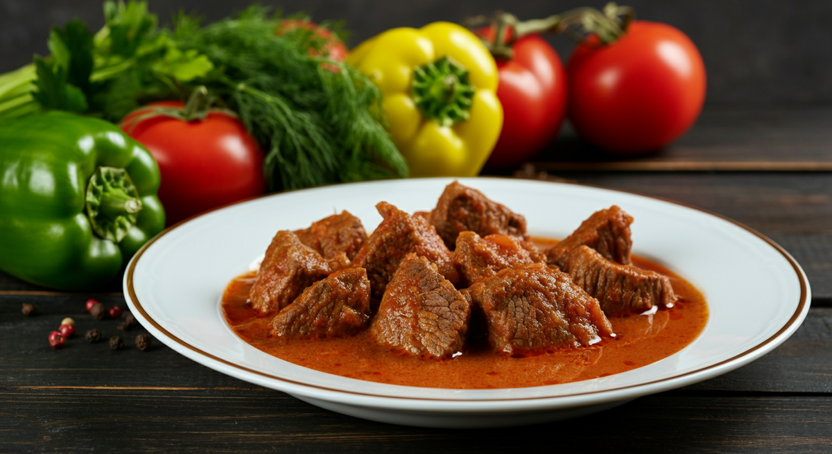 Гуляш из говядины с подливкой: тот самый вкус из детства