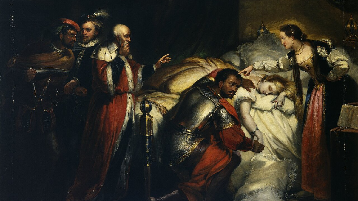 Отелло рыдает над телом Дездемоны. Уильям Солтер, около 1857 // William Salter. Folger Shakespeare Library