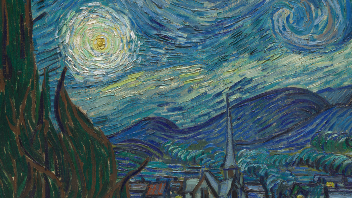 Фрагмент картины «Звёздная ночь», 1889. Фото: The Museum of Modern Art