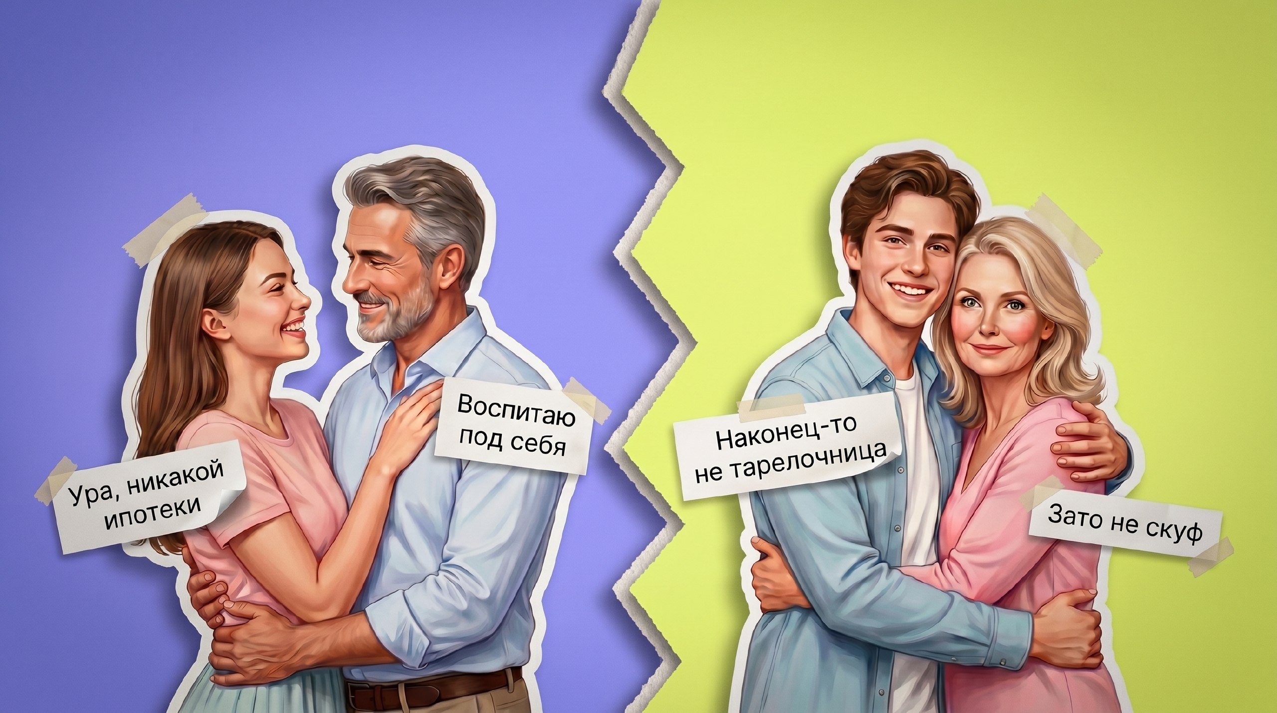 Милфы, альфонсы и неравные браки: какая разница оптимальна для вступления в отношения?