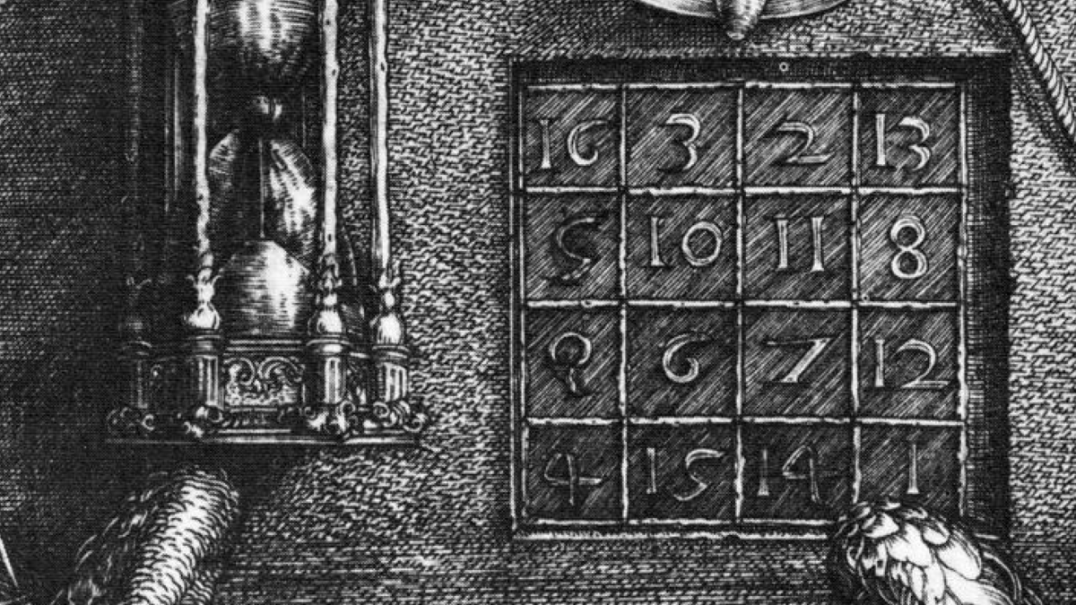 Фрагмент гравюры «Меланхолия» с «магическим квадратом», 1514. Фото: artchive
