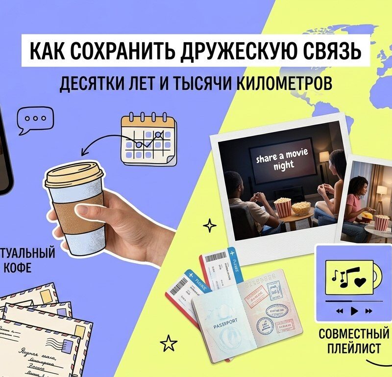 Как сохранить дружескую связь, если между вами тысячи километров