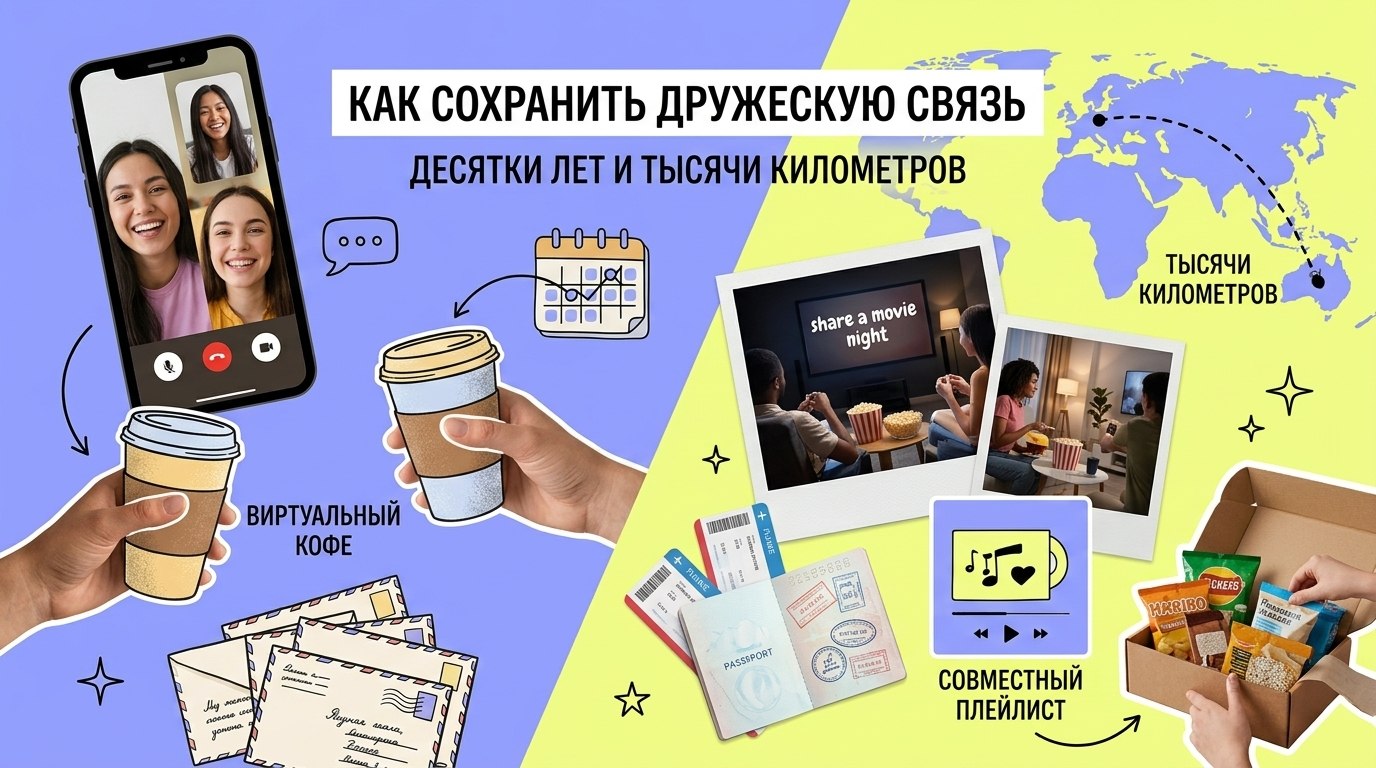 Как сохранить дружескую связь, если между вами тысячи километров