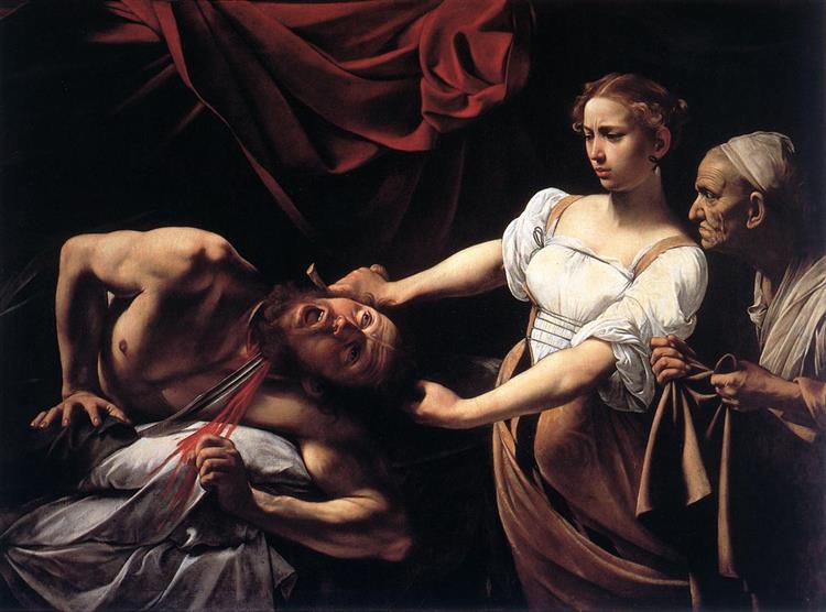 Барокко в живописи: «Юдифь, убивающая Олоферна» (1598–1599). Национальная галерея старинного искусства