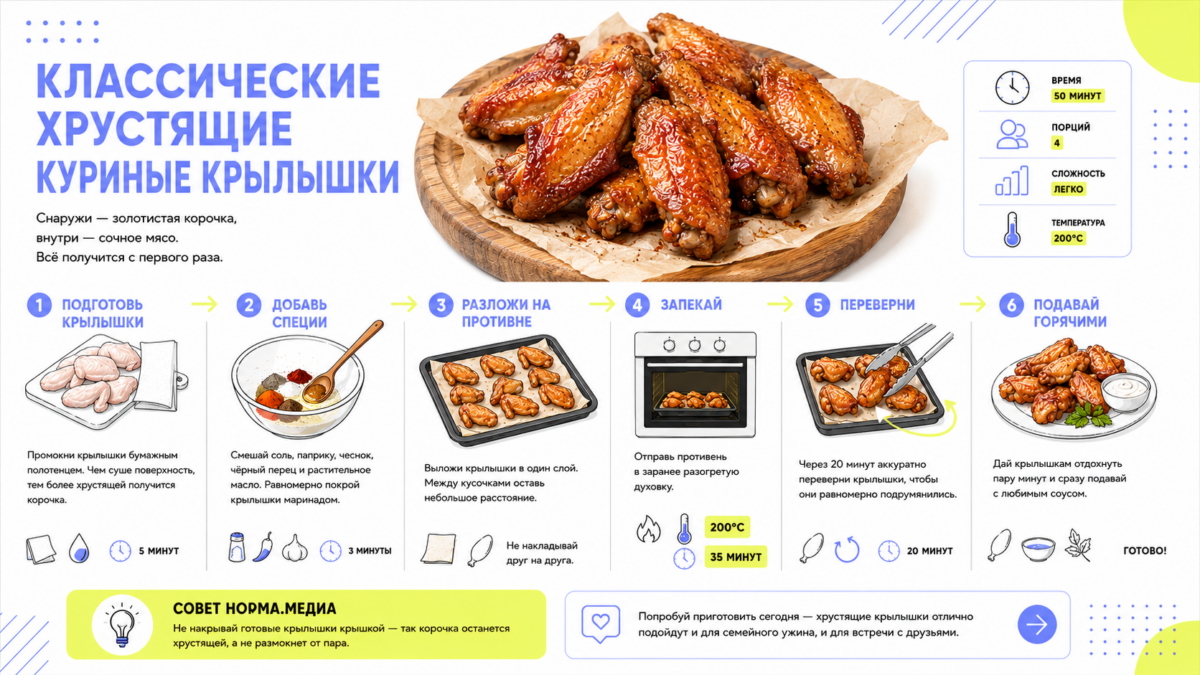 Рецепт куриных крылышек в домашних условиях: топ-5