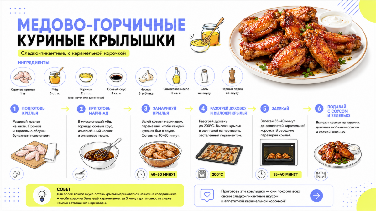 Рецепт куриных крылышек в домашних условиях: топ-5