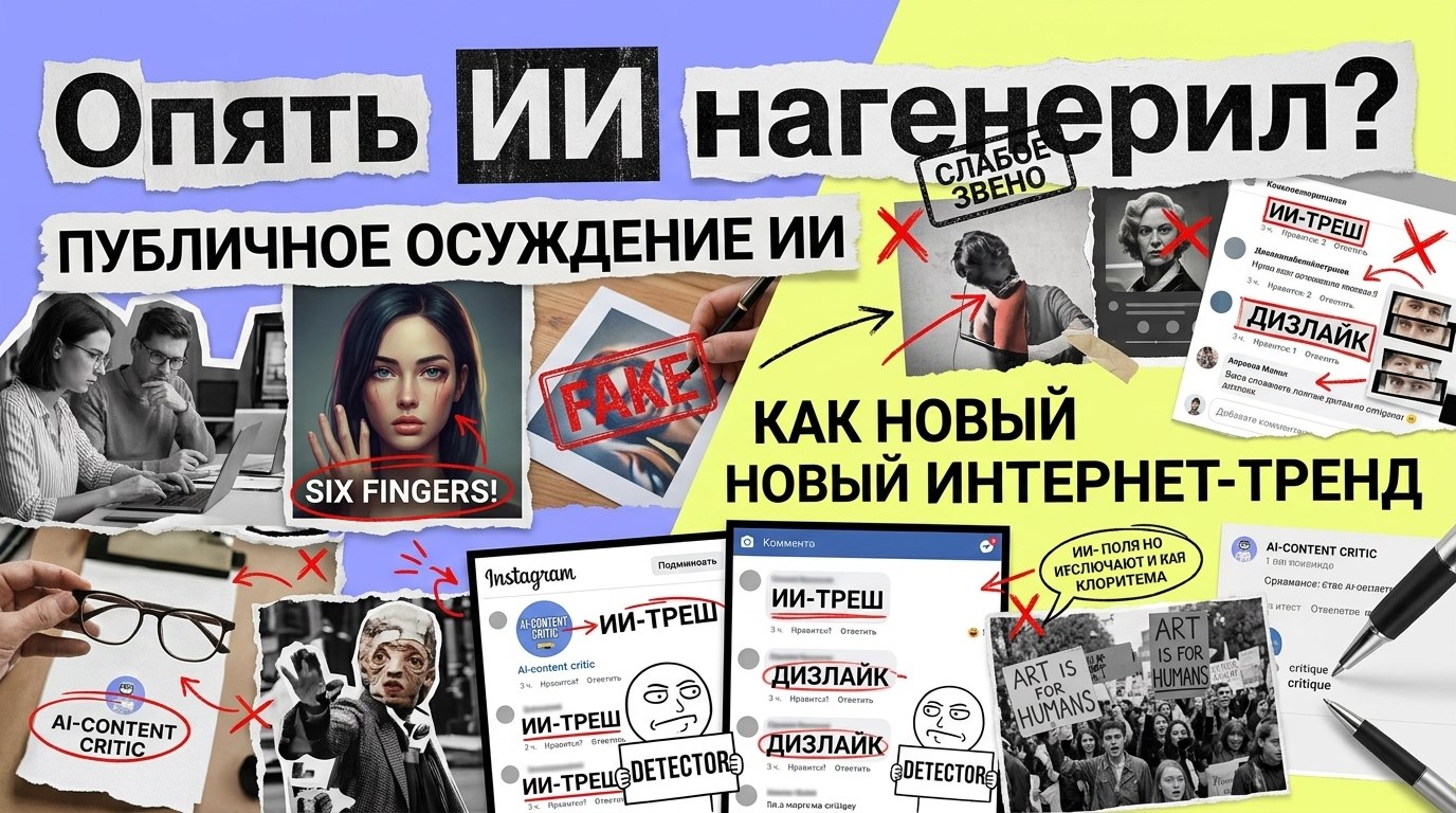 «Опять ИИ нагенерил?»: как публичное осуждение ИИ-контента стало новым интернет-трендом